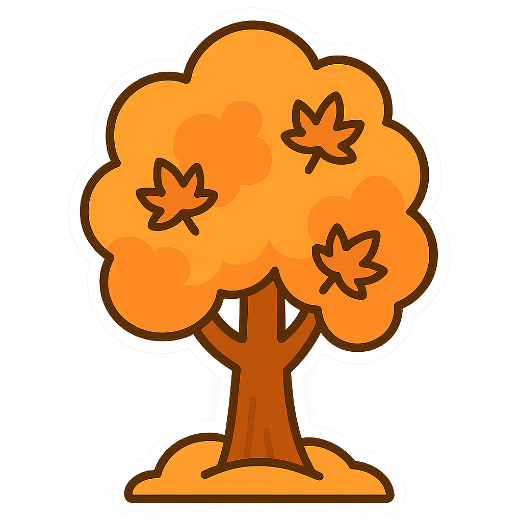 autumn leaves sticker