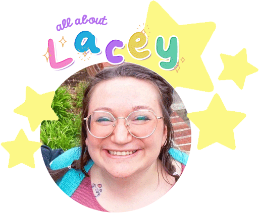 photo of lacey smiling brightly with her hair in braids