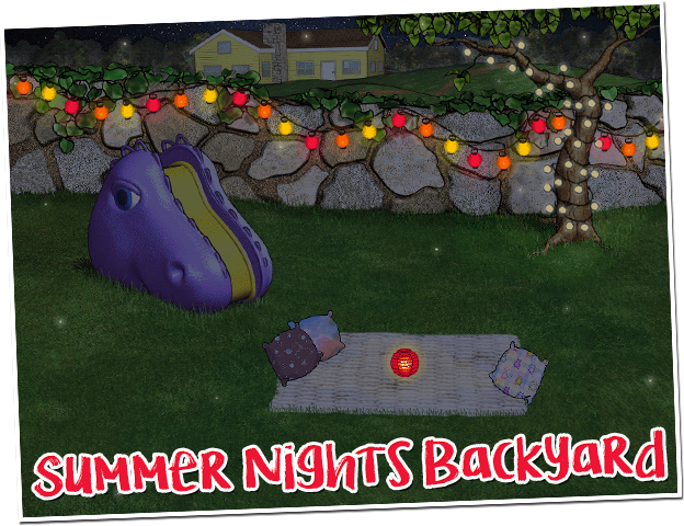 summer nights backyard