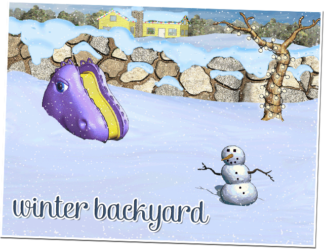 winter backyard
