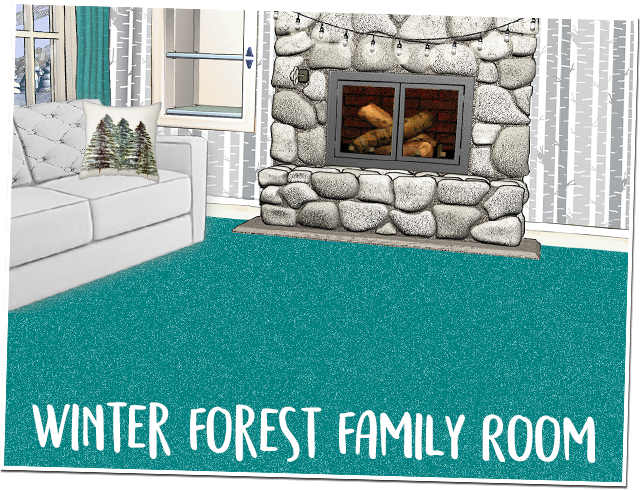 winter forest family room